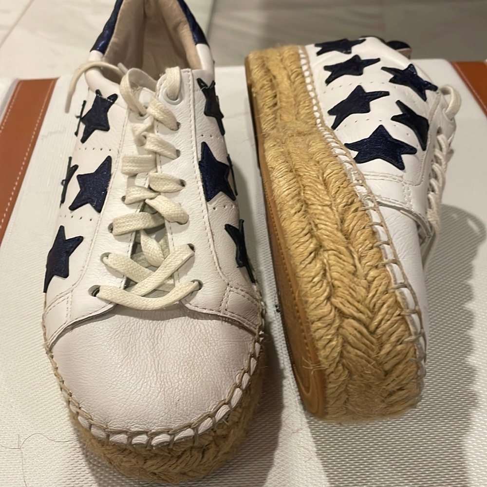 Marc Fisher,white and blue with blue stars,great condition worn only twice